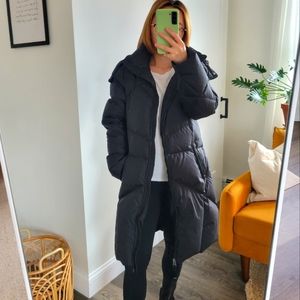 Cole Haan Black Down Long Jacket